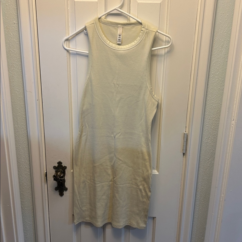 SKIMS Cotton Rib Tank Dress color Bone size XL NEOT